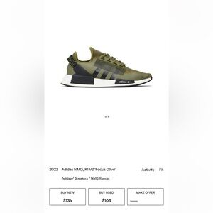 Adidas Mens Green NMD Sneakers
